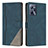 Leather Case Stands Flip Cover Holder H05X for Realme C35 Blue