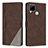 Leather Case Stands Flip Cover Holder H05X for Realme Narzo 20 Brown