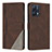 Leather Case Stands Flip Cover Holder H05X for Realme Narzo 50 Pro 5G Brown