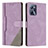 Leather Case Stands Flip Cover Holder H05X for Realme Narzo 50A Prime Purple