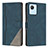 Leather Case Stands Flip Cover Holder H05X for Realme Narzo 50i Prime Blue