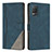 Leather Case Stands Flip Cover Holder H05X for Realme Q3 5G Blue