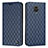 Leather Case Stands Flip Cover Holder H05X for Xiaomi Poco M2 Pro Blue