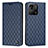 Leather Case Stands Flip Cover Holder H05X for Xiaomi Redmi 9 India Blue