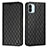 Leather Case Stands Flip Cover Holder H05X for Xiaomi Redmi A2 Black