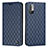 Leather Case Stands Flip Cover Holder H05X for Xiaomi Redmi Note 10 5G Blue