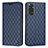 Leather Case Stands Flip Cover Holder H05X for Xiaomi Redmi Note 11 4G (2022) Blue