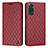 Leather Case Stands Flip Cover Holder H05X for Xiaomi Redmi Note 11 4G (2022) Red