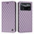 Leather Case Stands Flip Cover Holder H05X for Xiaomi Redmi Note 11E Pro 5G Purple
