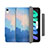 Leather Case Stands Flip Cover Holder H06 for Apple iPad Mini 6 Blue