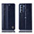 Leather Case Stands Flip Cover Holder H06P for Motorola Moto Edge S30 5G Blue