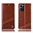 Leather Case Stands Flip Cover Holder H06P for OnePlus Nord CE 2 5G Light Brown