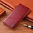 Leather Case Stands Flip Cover Holder H06P for Oppo A54 4G