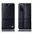 Leather Case Stands Flip Cover Holder H06P for Oppo A93s 5G Black