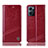Leather Case Stands Flip Cover Holder H06P for Oppo Find X5 Lite 5G Red