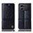 Leather Case Stands Flip Cover Holder H06P for Oppo K10 5G Black