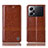 Leather Case Stands Flip Cover Holder H06P for Oppo K10 Pro 5G Light Brown