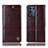 Leather Case Stands Flip Cover Holder H06P for Oppo K9S 5G Brown