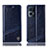 Leather Case Stands Flip Cover Holder H06P for Oppo Reno7 Pro 5G Blue