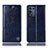 Leather Case Stands Flip Cover Holder H06P for Realme Q3t 5G Blue