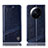 Leather Case Stands Flip Cover Holder H06P for Xiaomi Mi 12 Ultra 5G Blue