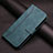 Leather Case Stands Flip Cover Holder H06X for Huawei Honor 50 5G Green