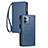 Leather Case Stands Flip Cover Holder H06X for Motorola Moto G Stylus (2023) 4G Blue