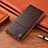 Leather Case Stands Flip Cover Holder H07P for Google Pixel 6 Pro 5G Brown