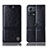 Leather Case Stands Flip Cover Holder H07P for Motorola Moto Edge 30 Fusion 5G Black