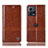 Leather Case Stands Flip Cover Holder H07P for Motorola Moto Edge 30 Fusion 5G Light Brown