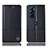 Leather Case Stands Flip Cover Holder H07P for Motorola Moto Edge X30 5G Black