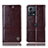 Leather Case Stands Flip Cover Holder H07P for Motorola Moto S30 Pro 5G Brown