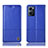 Leather Case Stands Flip Cover Holder H07P for OnePlus Nord CE 2 5G Blue