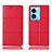 Leather Case Stands Flip Cover Holder H07P for Oppo A18 Red