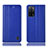 Leather Case Stands Flip Cover Holder H07P for Oppo A56 5G Blue