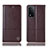 Leather Case Stands Flip Cover Holder H07P for Oppo A93s 5G