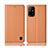 Leather Case Stands Flip Cover Holder H07P for Oppo A95 5G Orange