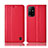 Leather Case Stands Flip Cover Holder H07P for Oppo F19 Pro+ Plus 5G Red