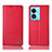 Leather Case Stands Flip Cover Holder H07P for Oppo F23 5G Red