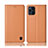 Leather Case Stands Flip Cover Holder H07P for Oppo Find X3 Pro 5G Orange