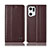 Leather Case Stands Flip Cover Holder H07P for Oppo Find X5 Pro 5G