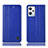 Leather Case Stands Flip Cover Holder H07P for Oppo K10X 5G Blue