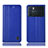 Leather Case Stands Flip Cover Holder H07P for Oppo K9 Pro 5G Blue