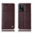 Leather Case Stands Flip Cover Holder H07P for Oppo K9X 5G