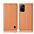 Leather Case Stands Flip Cover Holder H07P for Oppo Reno5 Z 5G Orange