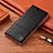 Leather Case Stands Flip Cover Holder H07P for Vivo iQOO Z7x 5G Black