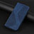 Leather Case Stands Flip Cover Holder H07X for Google Pixel 6 5G Blue