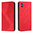 Leather Case Stands Flip Cover Holder H07X for Motorola Moto E22S Red