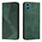 Leather Case Stands Flip Cover Holder H07X for Motorola Moto E32 India Green