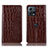 Leather Case Stands Flip Cover Holder H08P for Motorola Moto S30 Pro 5G Brown